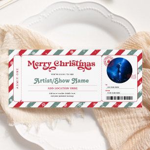 Invitation Billet cadeau pour spectacle d'événement de concer