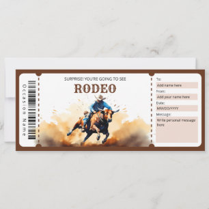 Invitation Billet cadeau surprise Bull Rodeo