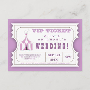 Invitation Billet d'admission personnalisé pour mariage de Ca