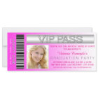 Billet d'admission VIP rose pour la fête de remise