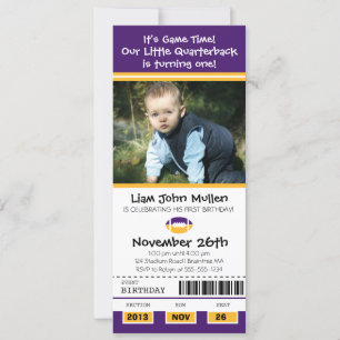 Invitation Billet d'anniversaire de football