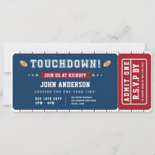 Invitation Billet d'anniversaire pour la première année de fo