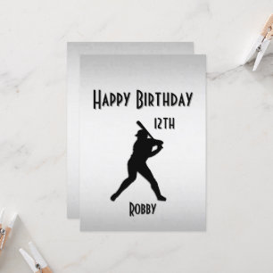 Invitation Billet d'argent Baseball Anniversaire Fête Invitat