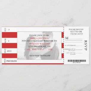 Invitation Billet de base-ball