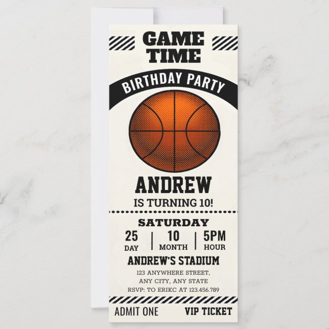 Invitation Billet de célébration d'anniversaire du MVP person (Devant)