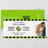 Billet de cinéma vert gras, noir et blanc pour mar