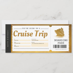 Invitation Billet de Croisière Passeport d'Embarquement Bon C