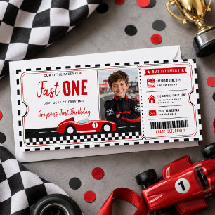 Invitation Billet de fête d'anniversaire de 1 an pour garçon 