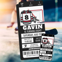 Billet de hockey personnalisé fête d'anniversaire