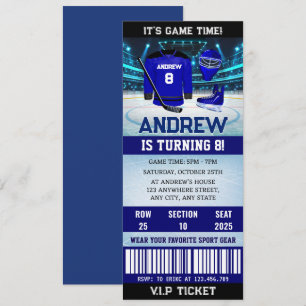 Invitation Billet de jeu de hockey personnalisé Décorations d