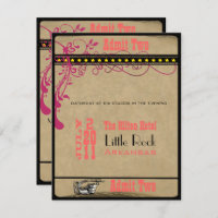 Billet de jeu RSVP Raspberry Coral et Jaune