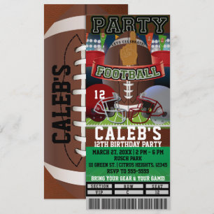 Invitation Billet de jeu VIP personnalisé pour anniversaire d