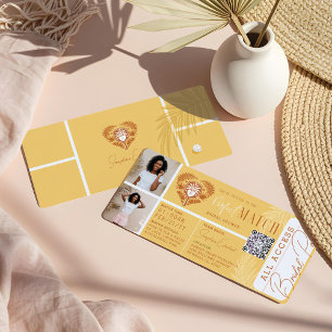 Invitation Billet de la partie de Pickleball de Fête des mari