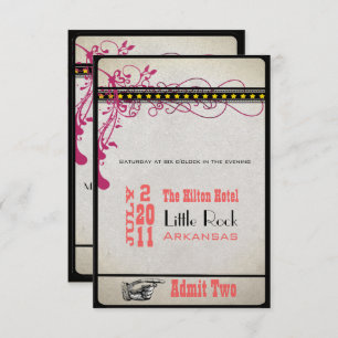 Invitation Billet de lecture RSVP (3,5 x 5)