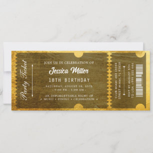 Invitation Billet de luxe élégant pour événement