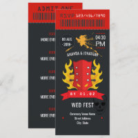 Billet de mariage Rock and Roll personnalisé Invit