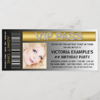 Billet de passeport VIP Fête d'anniversaire