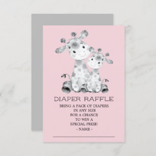 Invitation Billet de rabat Baby shower Giraffe