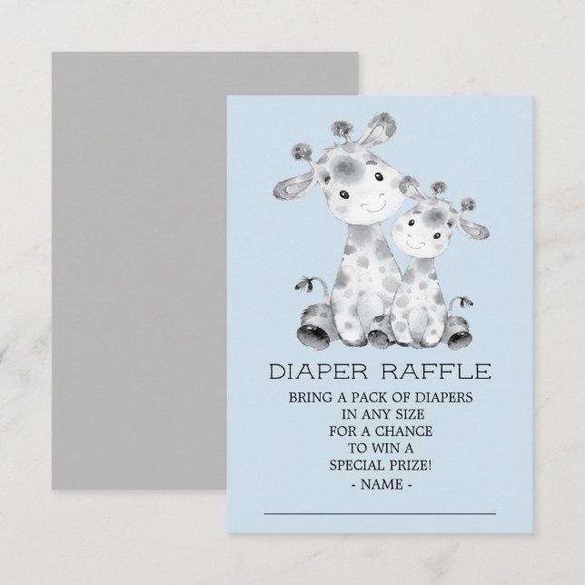 Invitation Billet de rabat Baby shower Giraffe (Devant / Derrière)
