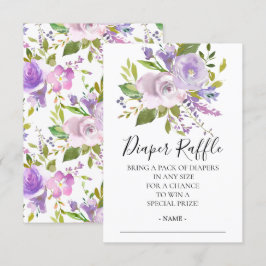 Invitation Billet de rabat de Baby shower floral Lavender