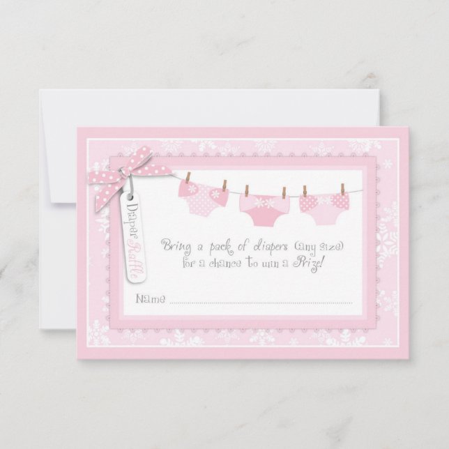 Invitation Billet de rabat de couches pour bébés et faucon de (Devant)