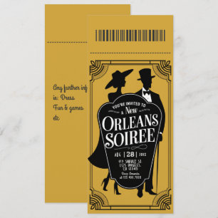 Invitation Billet de Soirée à la Nouvelle-Orléans