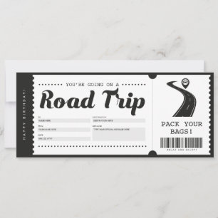 Invitation Billet de voyage surprise cadeau chèque-cadeau cer