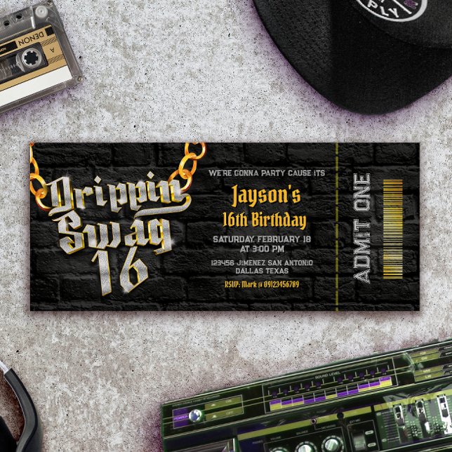Invitation Billet Drippin Swag 16 (Drippin Swag 16 Ticket Invitation)