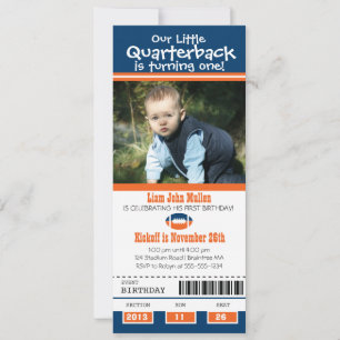 Invitation Billet Football Anniversaire