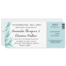 Billet Green Palm Destination Mariage RSVP