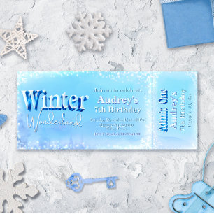 Invitation Billet Hiver Merveilleux