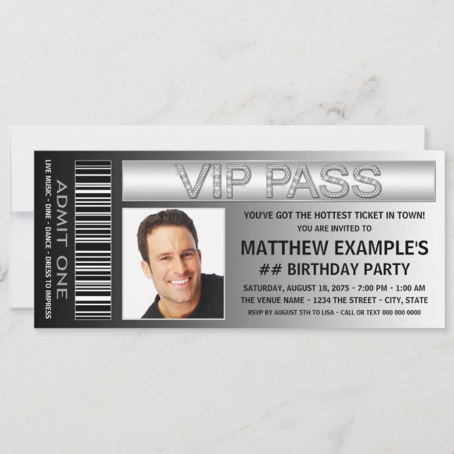 Invitation Billet Mans Anniversaire (Devant)