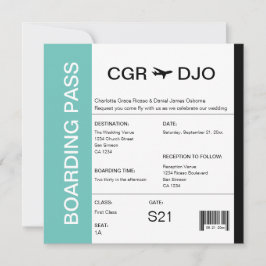 Invitation Billet Mariage de Pass d'embarquement pour les voy