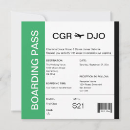 Invitation Billet Mariage de Pass d'embarquement pour les voy