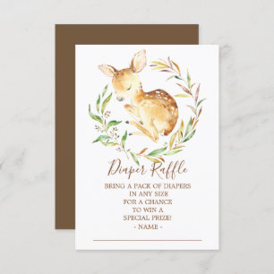 Invitation Billet Petit Baby shower de chevreuils
