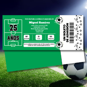 Invitation Billet pour un match de football espagnol pour une