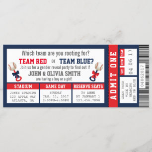 Invitation Billet Sport Genre Reveillez Invitation, Baseball