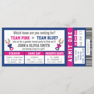 Invitation Billet Sport Genre Reveillez Invitation, Baseball