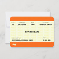 Billet train | Mariage Enregistrer la famille de d