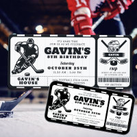 Billets de hockey sur glace Sport Editable Anniver