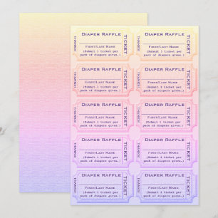 Invitation Billets de rousseur de couches Baby shower arc-en-