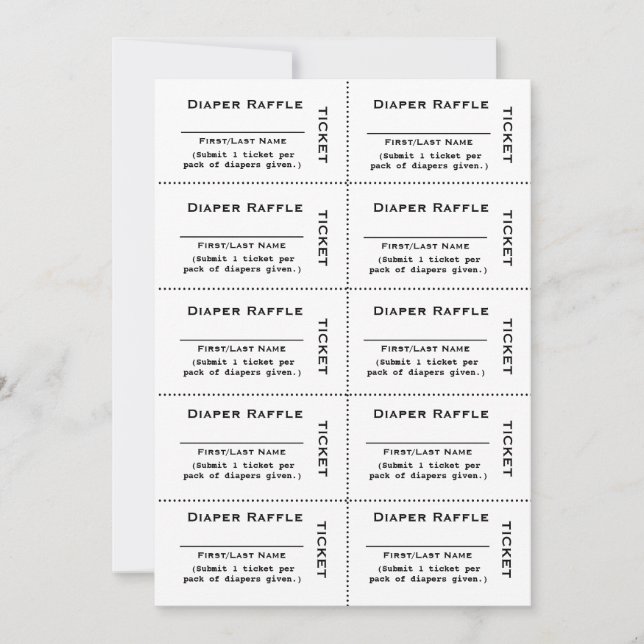 Invitation Billets de rousseur de couches simples (Devant)