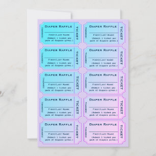 Invitation Billets de tirage au sort de couches