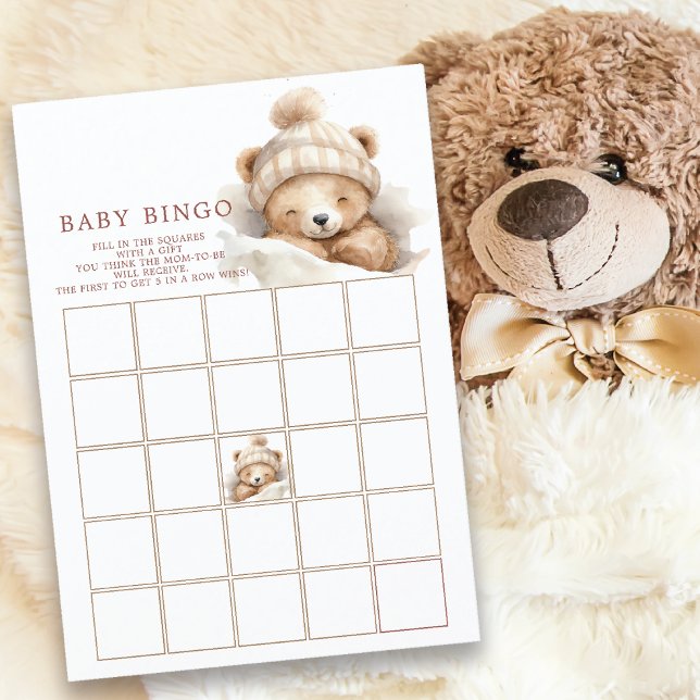 Invitation Bingo Baby shower de l'ours (Créateur téléchargé)