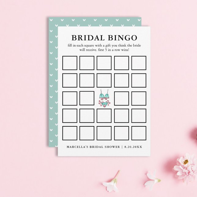 Invitation Bingo nuptiale | Lingerie Bridal Party (Créateur téléchargé)