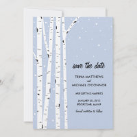 Birch Tree and Snow Enregistrer la date