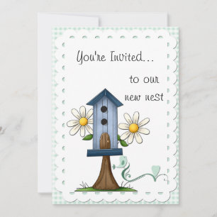 Invitation Birdhouse Whimsical et Birds House Party