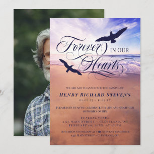 Invitation Birds Ocean Beach Pour Toujours Dans Nos Coeurs