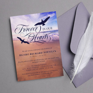 Invitation Birds Ocean Beach Pour Toujours Dans Notre Coeur F