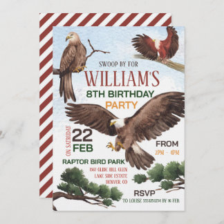 Invitation  Birds of Prey Birthday Party